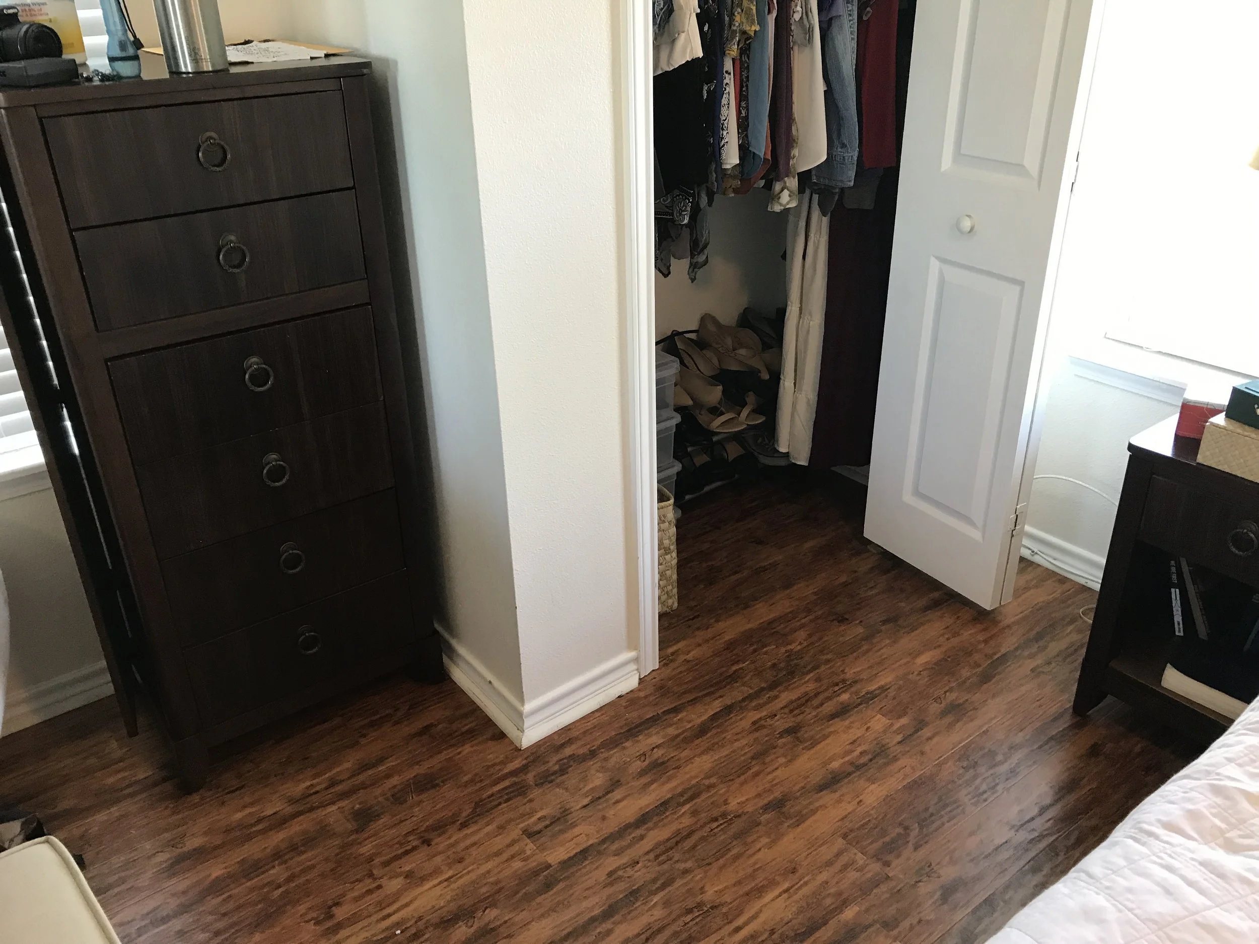 After picture, organized bedroom in San Antonio