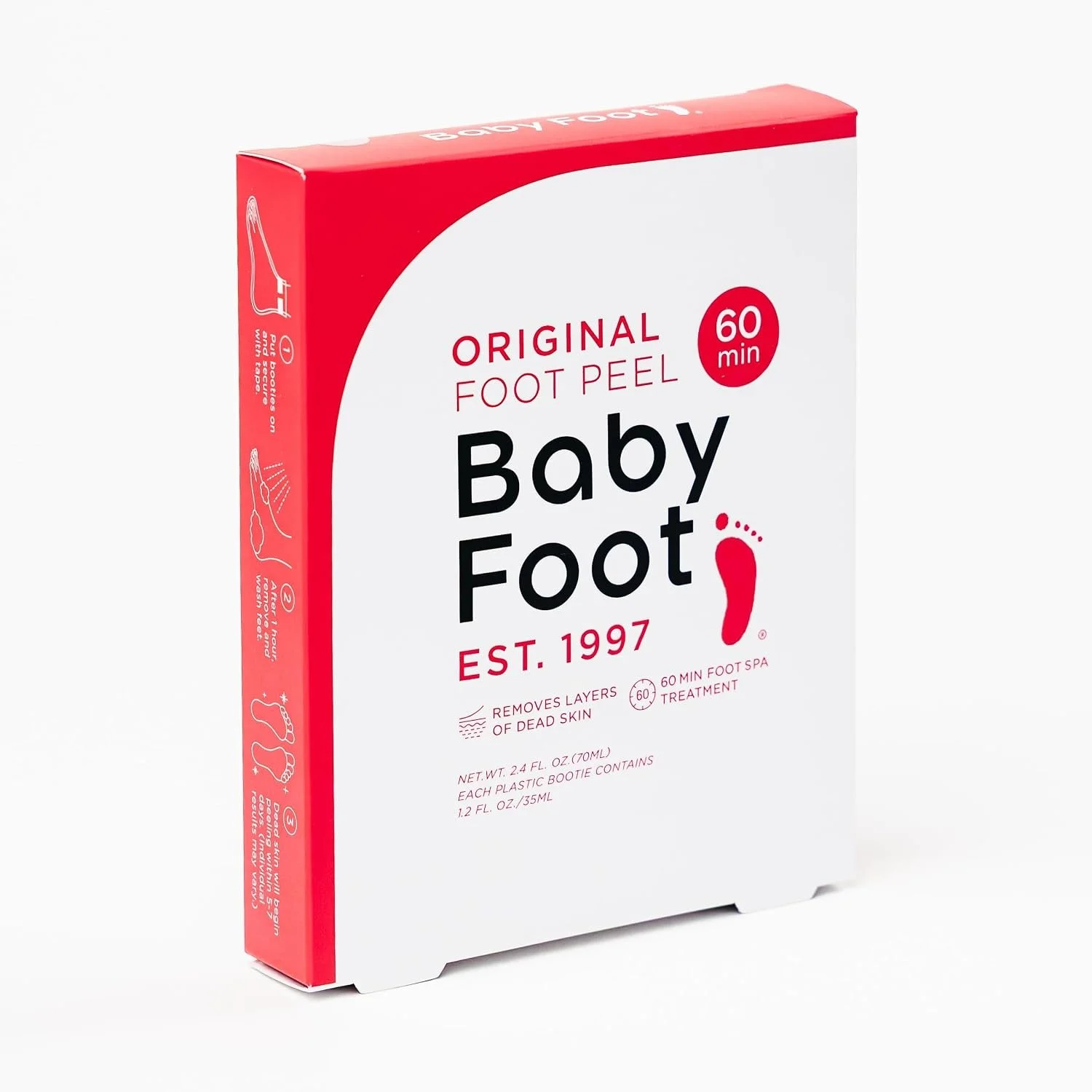 Baby Foot Original Exfoliation Foot Peel - For Rough Cracked, Dry Feet, Dead Skin Removal