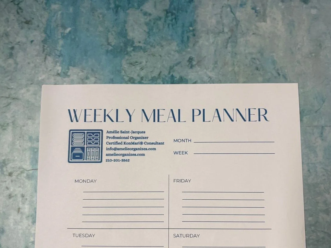 Weekly meal planner template