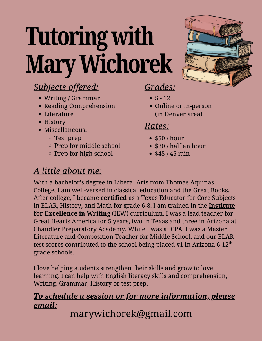 Wichorek Tutoring Information.png