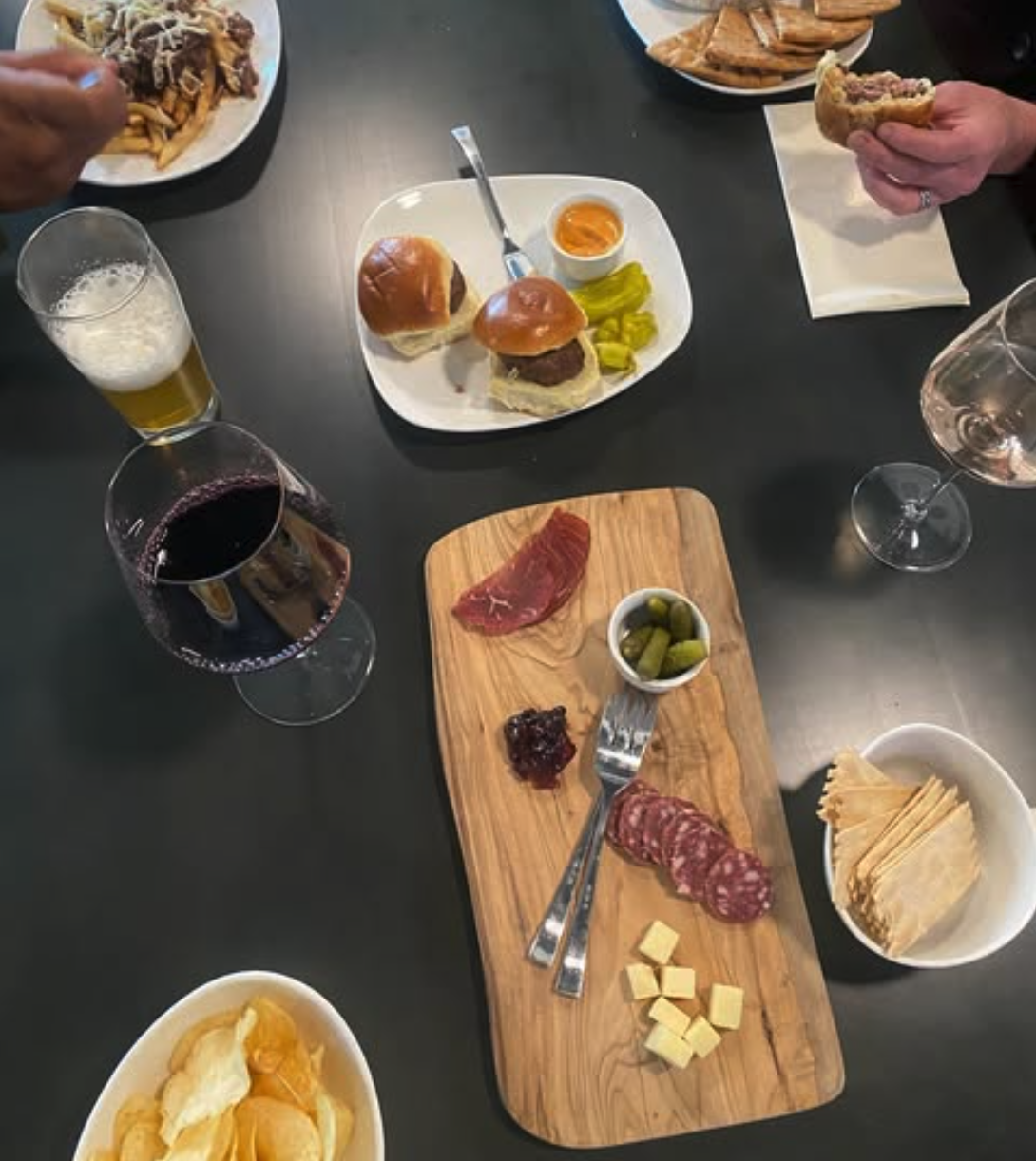 Charcuterie board and tapas-style small plates at The Pip Wine Bar Dixon
