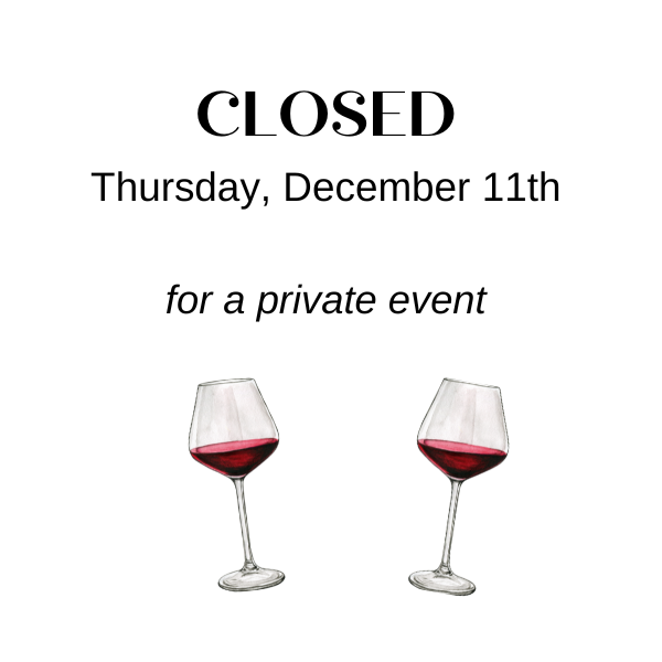 CLOSED for a Private Event