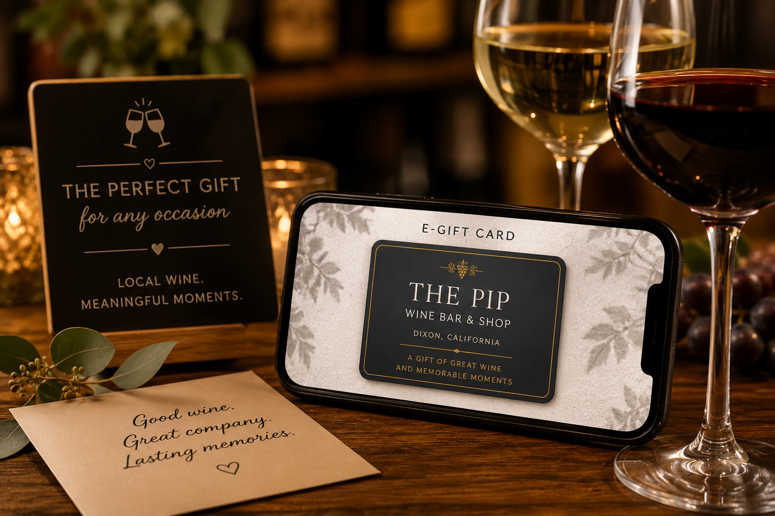 Last-Minute Gift Card in Dixon: How to Buy and Send an E-Gift Card for The Pip