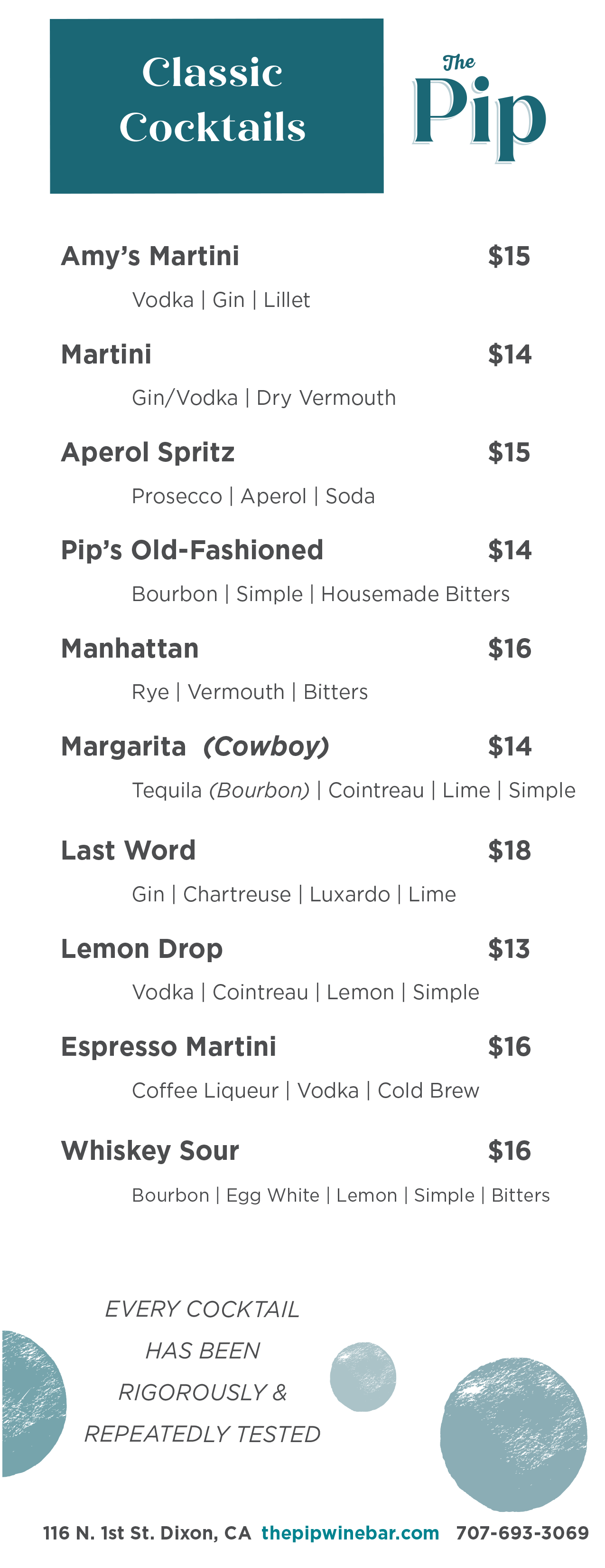 Classic Craft Cocktails