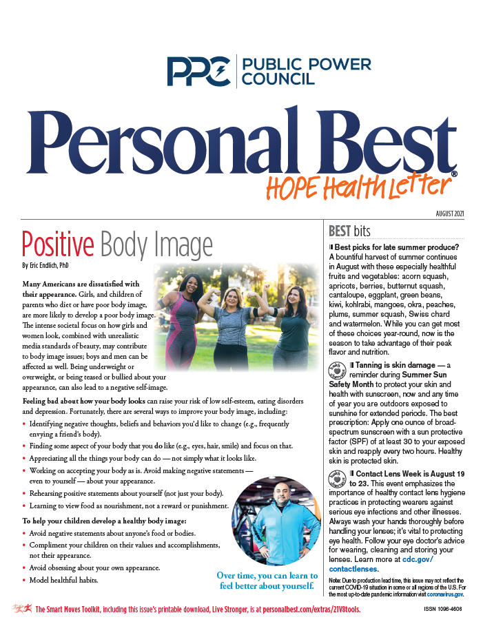 August Personal Best Hope Health Newsletter
