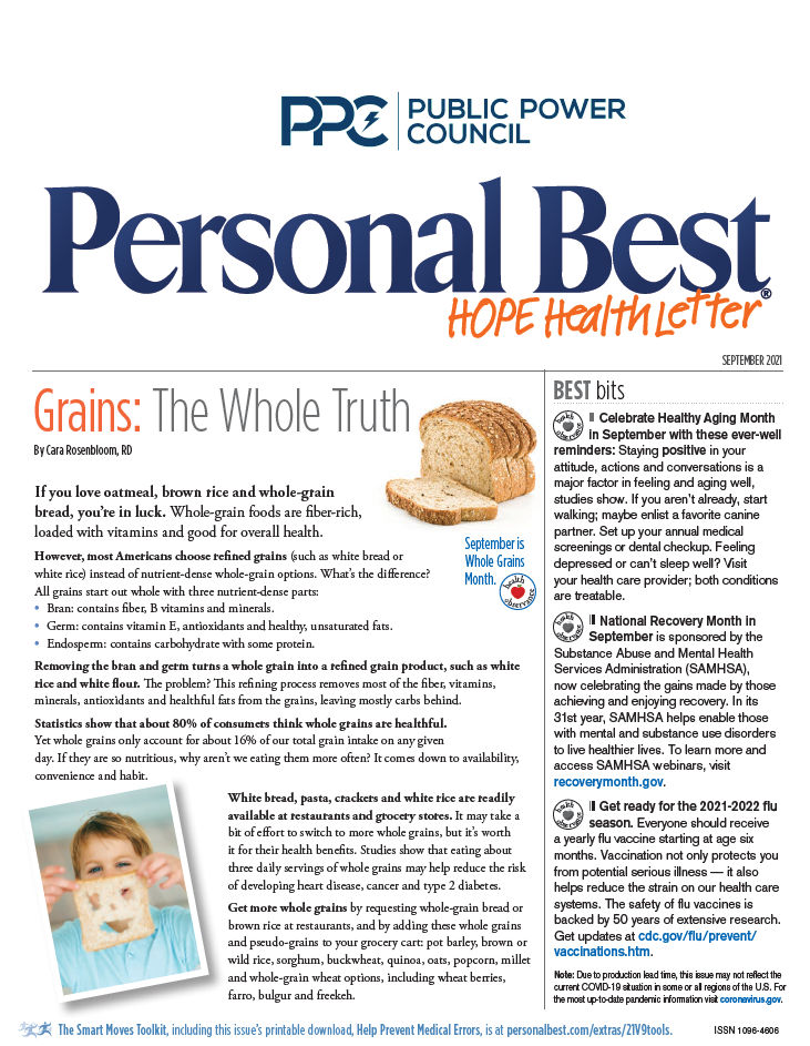 September Personal Best Hope Health Newsletter 