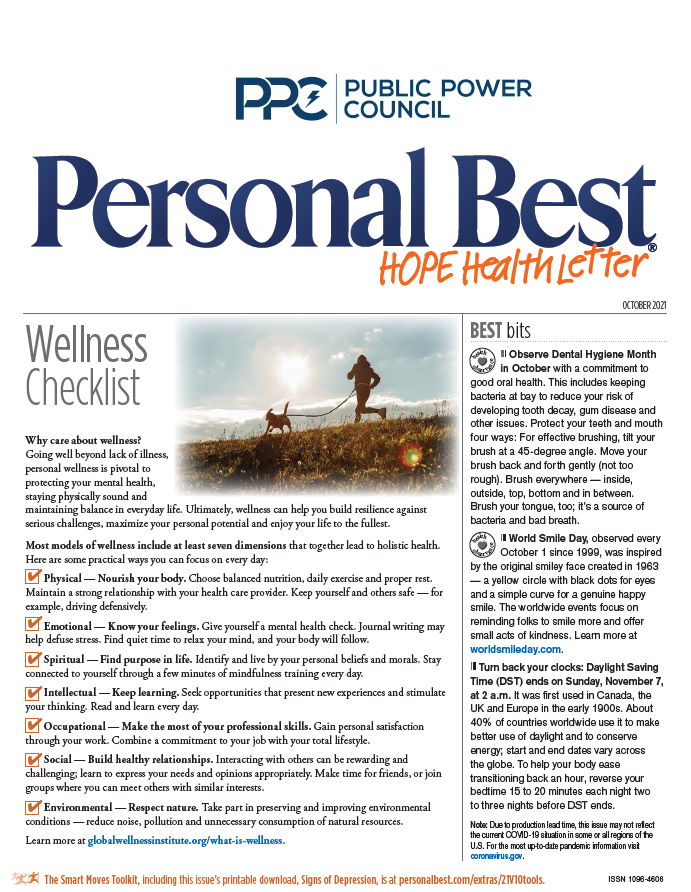 October Personal Best Hope Health Newsletter 
