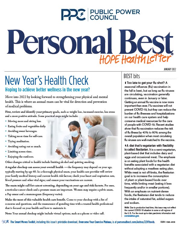 January Personal Best Hope Health Newsletter 