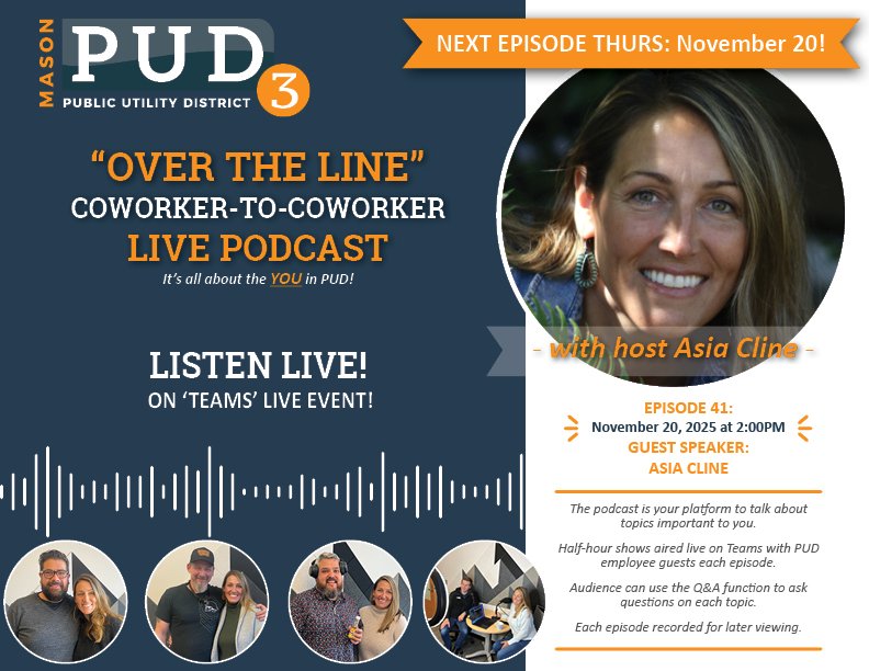 Listen Live – PUD 3’s “Reverse” Podcast, Episode 41 Thursday, November 20 at 2:00 PM