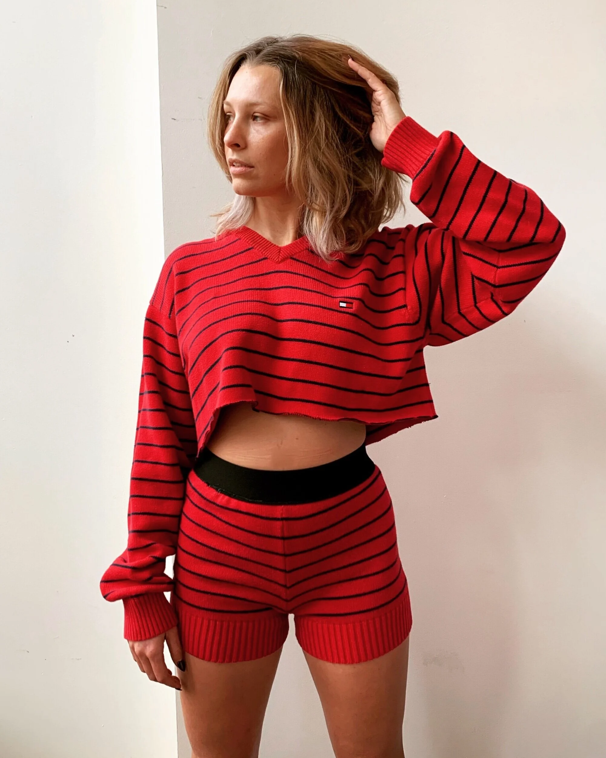 Tommy Hilfiger repurposed cropped sweater set