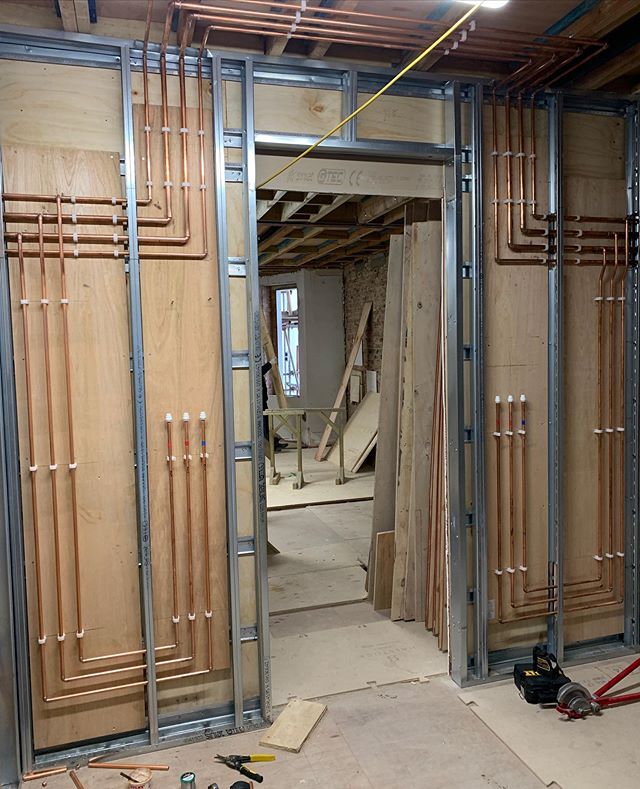 Perfect Pipework. 🔎🚰 #PSB #plumbing #pipework #bathroom #london #construction