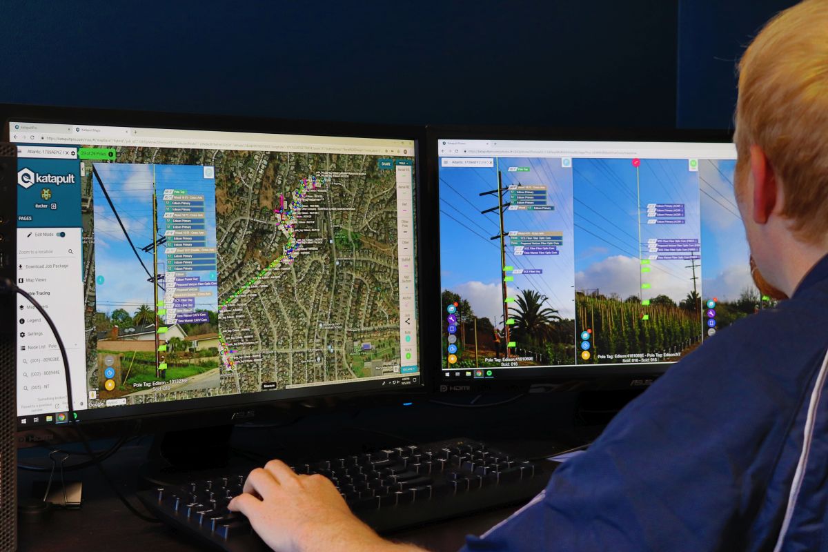 A katapult employee working with katapultPro