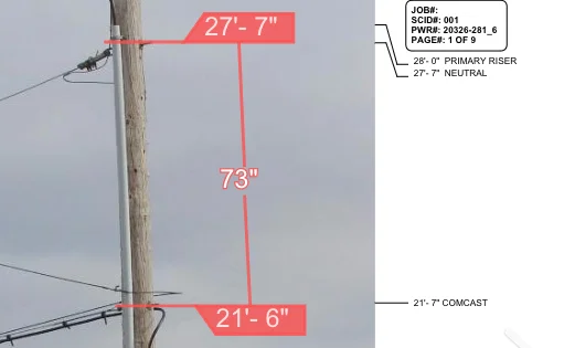 a screenshot from Katapult Pro showing a measurement tool within the software