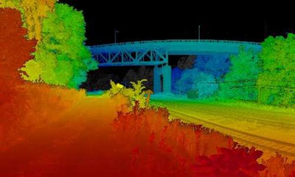 an image rendering of multiple liDAR scans combined into one