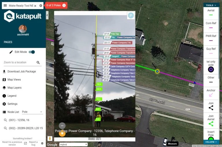 an annotated height shot with calibration markers in KatapultPro