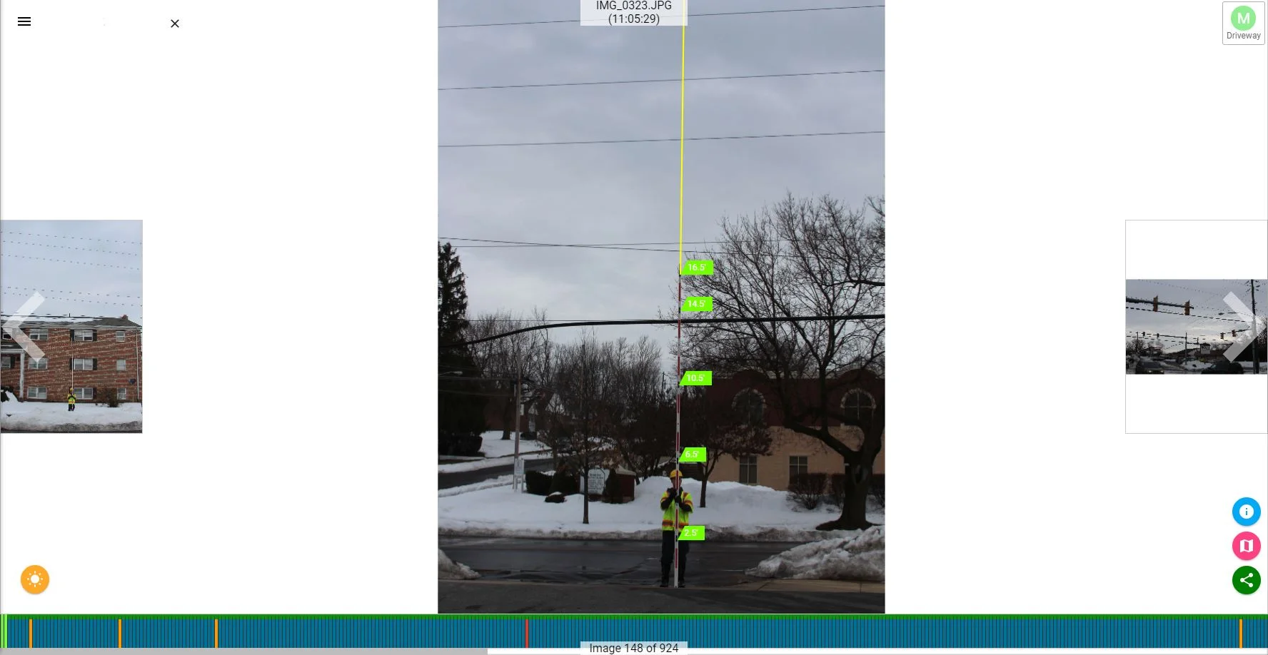 calibrating a height shot in Katapult's Photo software