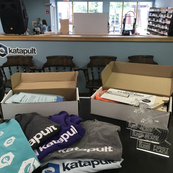 katpault t-shirts and two KatapultLabs MakeBoxes
