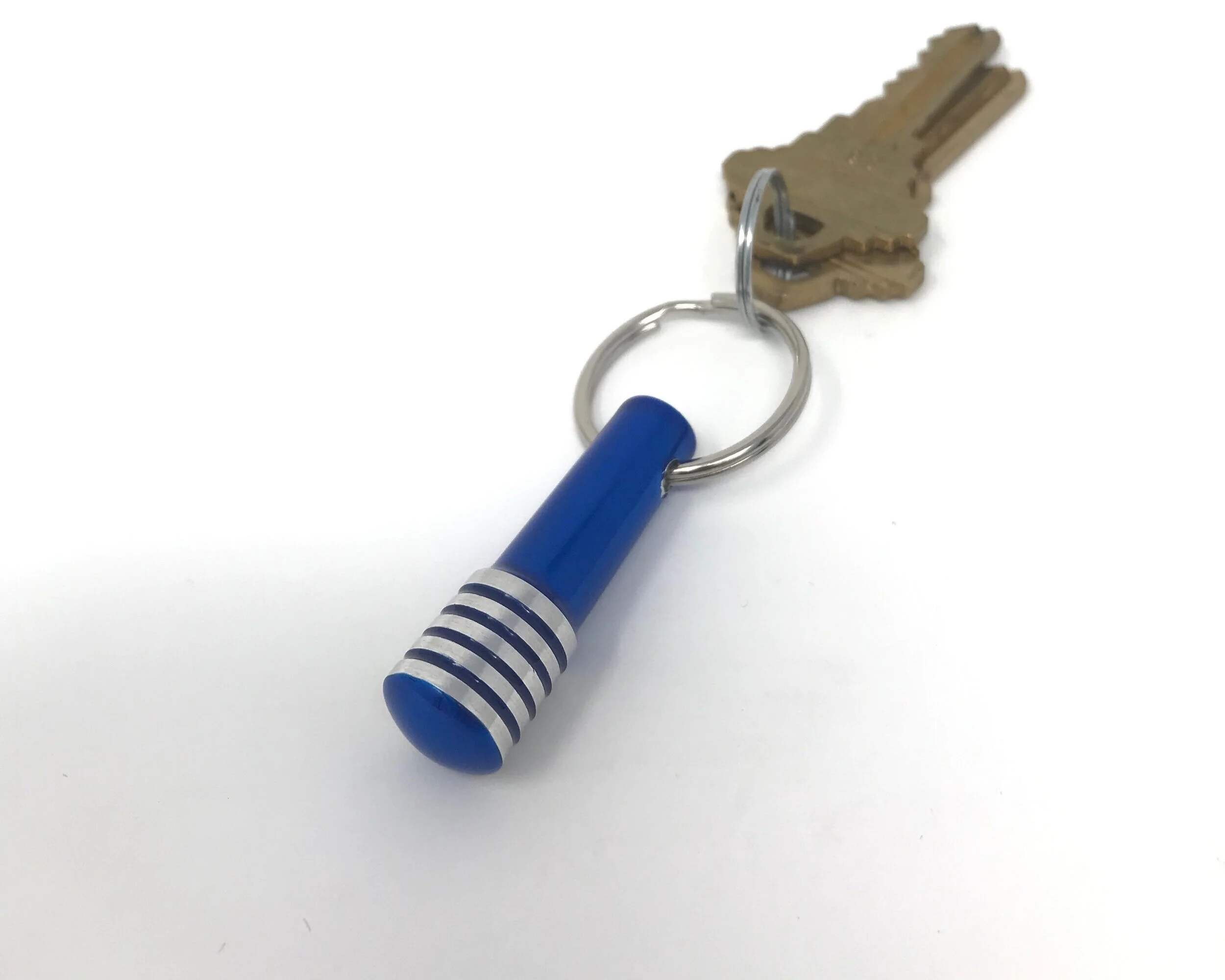 Candy Blue Billet Key Chain