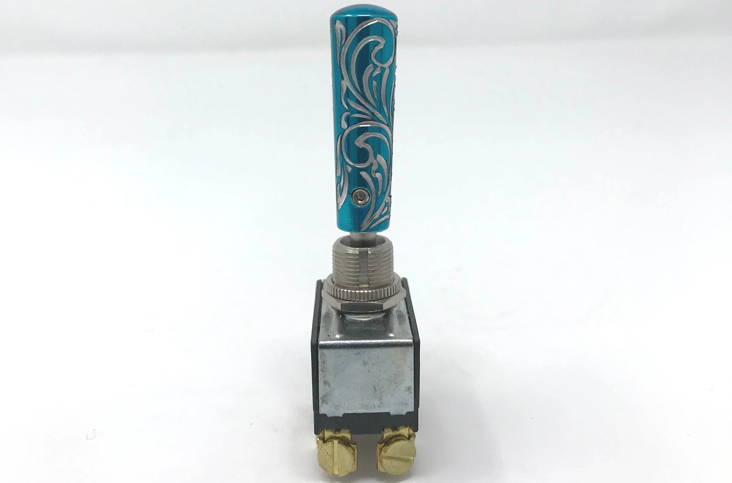 Candy Teal / Silver Engraved Toggle Switch Extension
