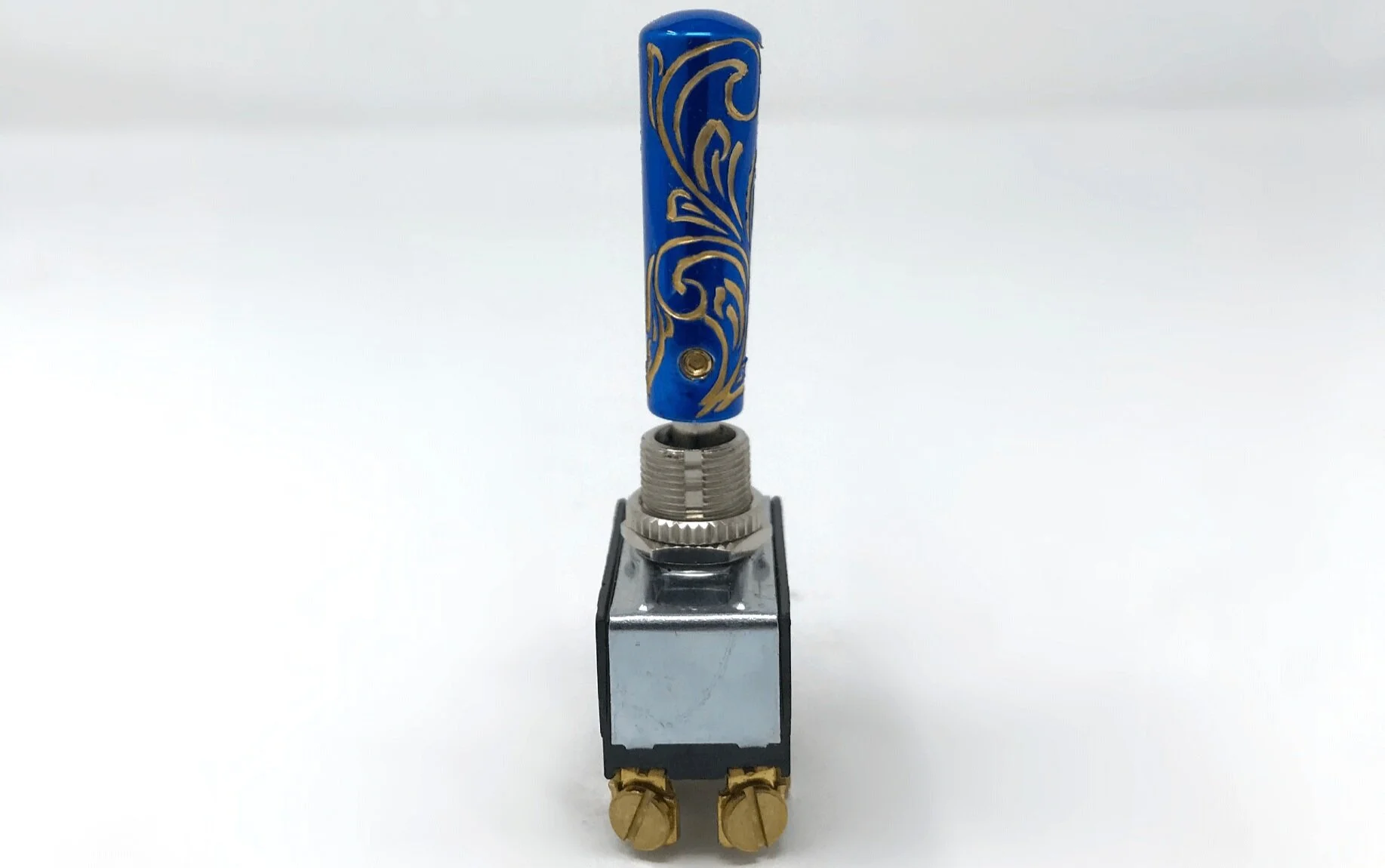 Candy Blue / Gold Engraved Toggle Switch Extension