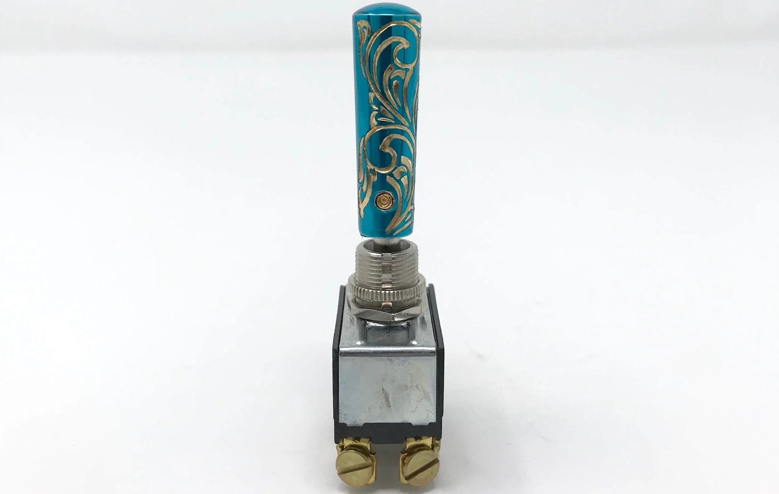Candy Teal / Gold Engraved Toggle Switch Extension