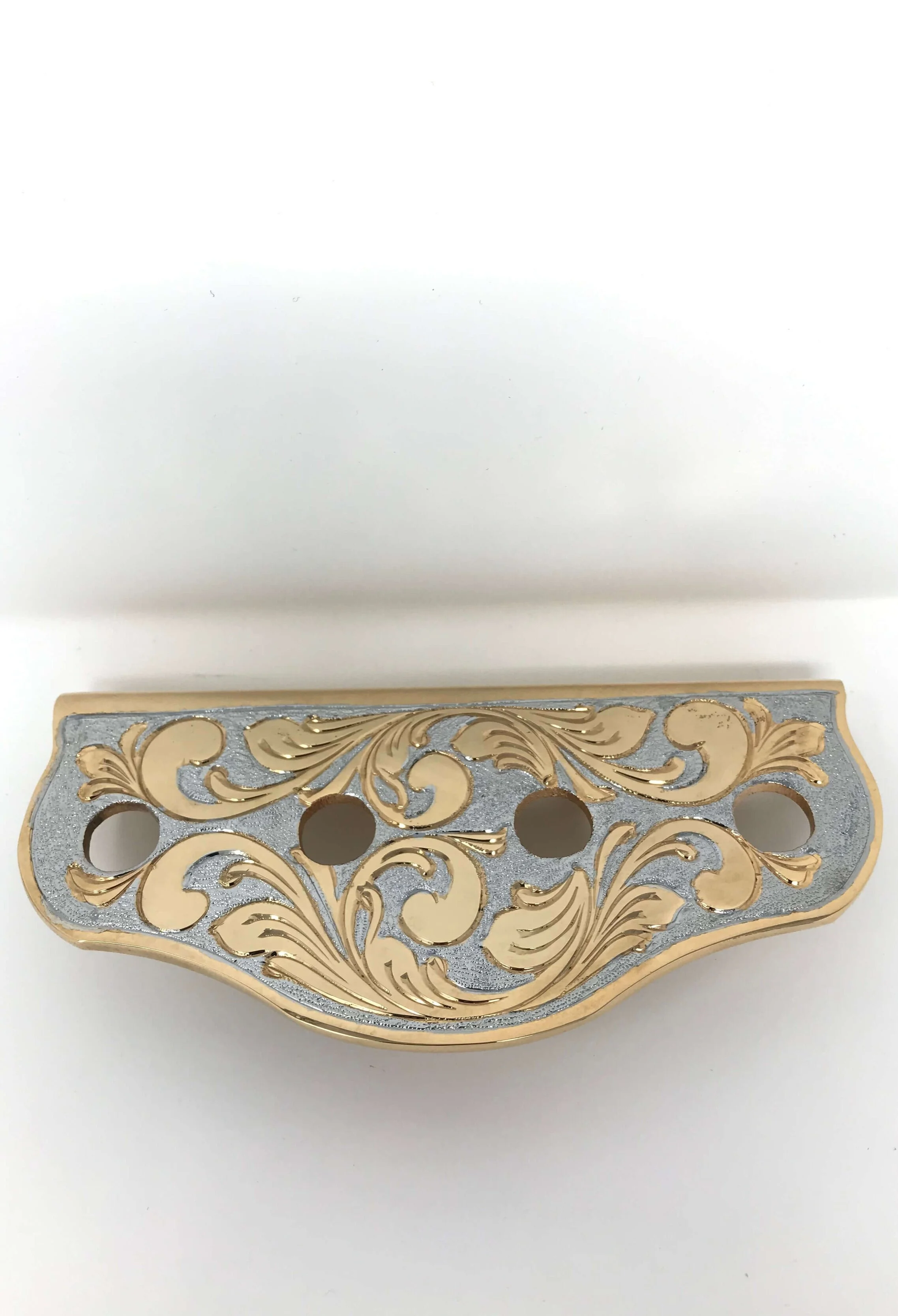 Engraved Two Tone Gold / Chrome 4 Hole Imperfect