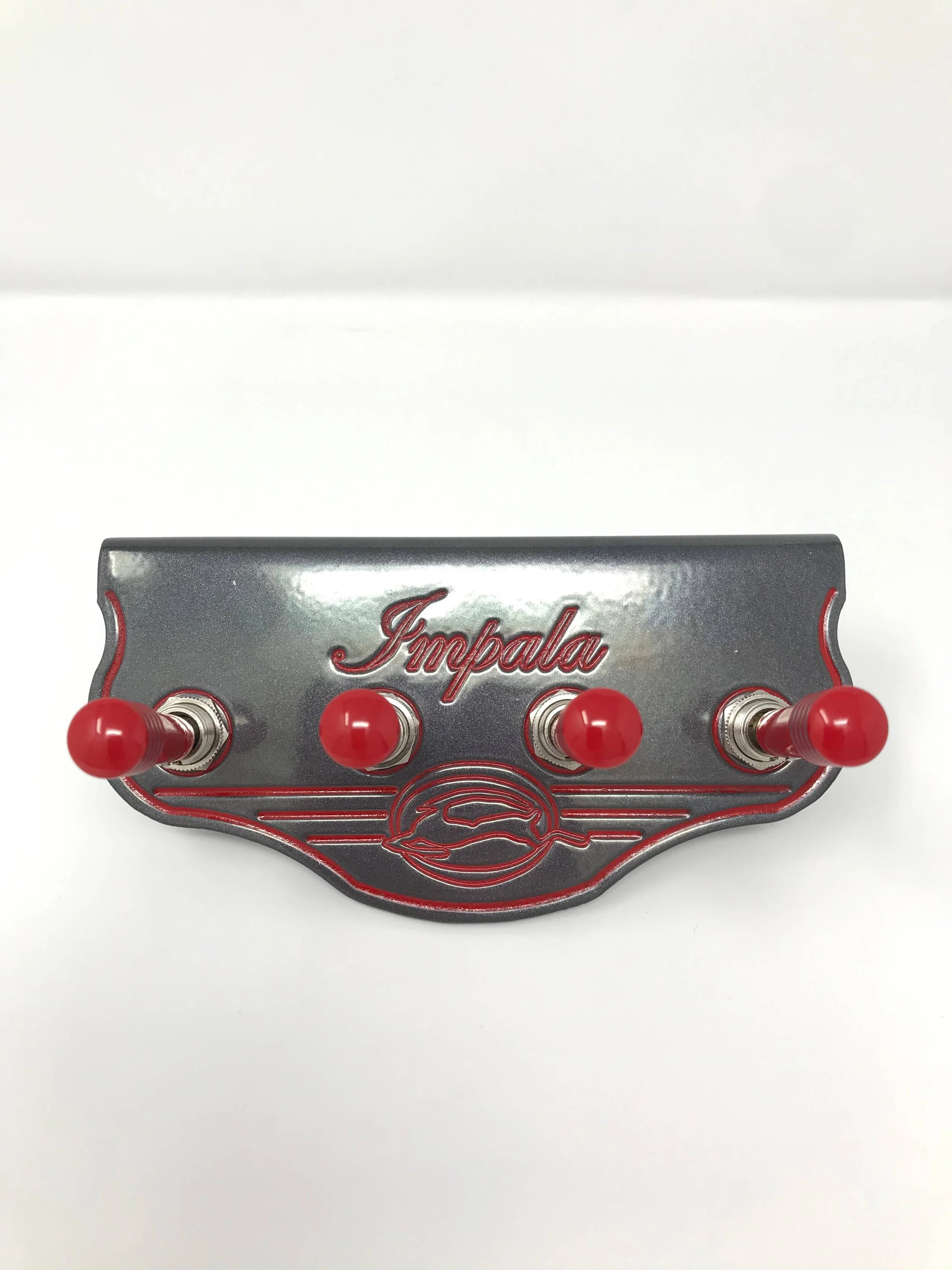 Switch Panel Plate Impala with Red Custom FAMS Toggle Switch Extensions  famswitches.JPG