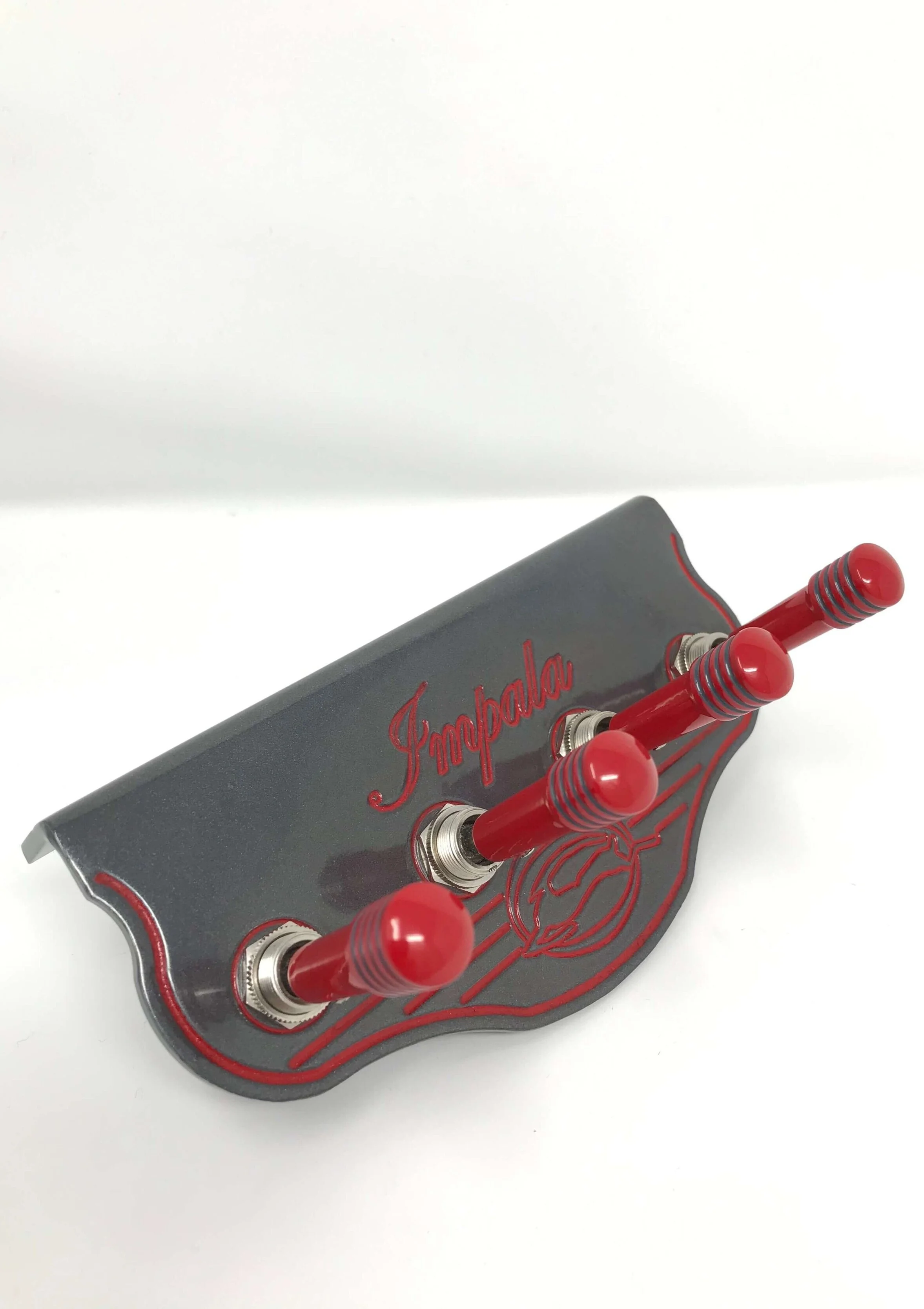 Impala Gray Red w/ Solid Billet Red Pinstriped Gray