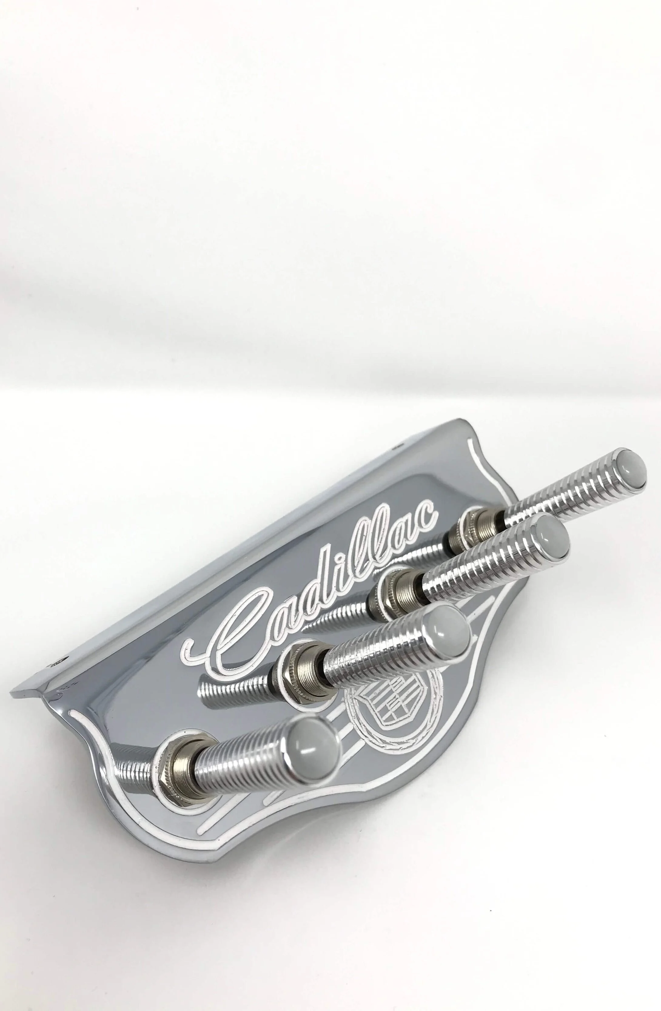 Cadillac White W/ Polished Ribbed White Cats Eye Gemstone