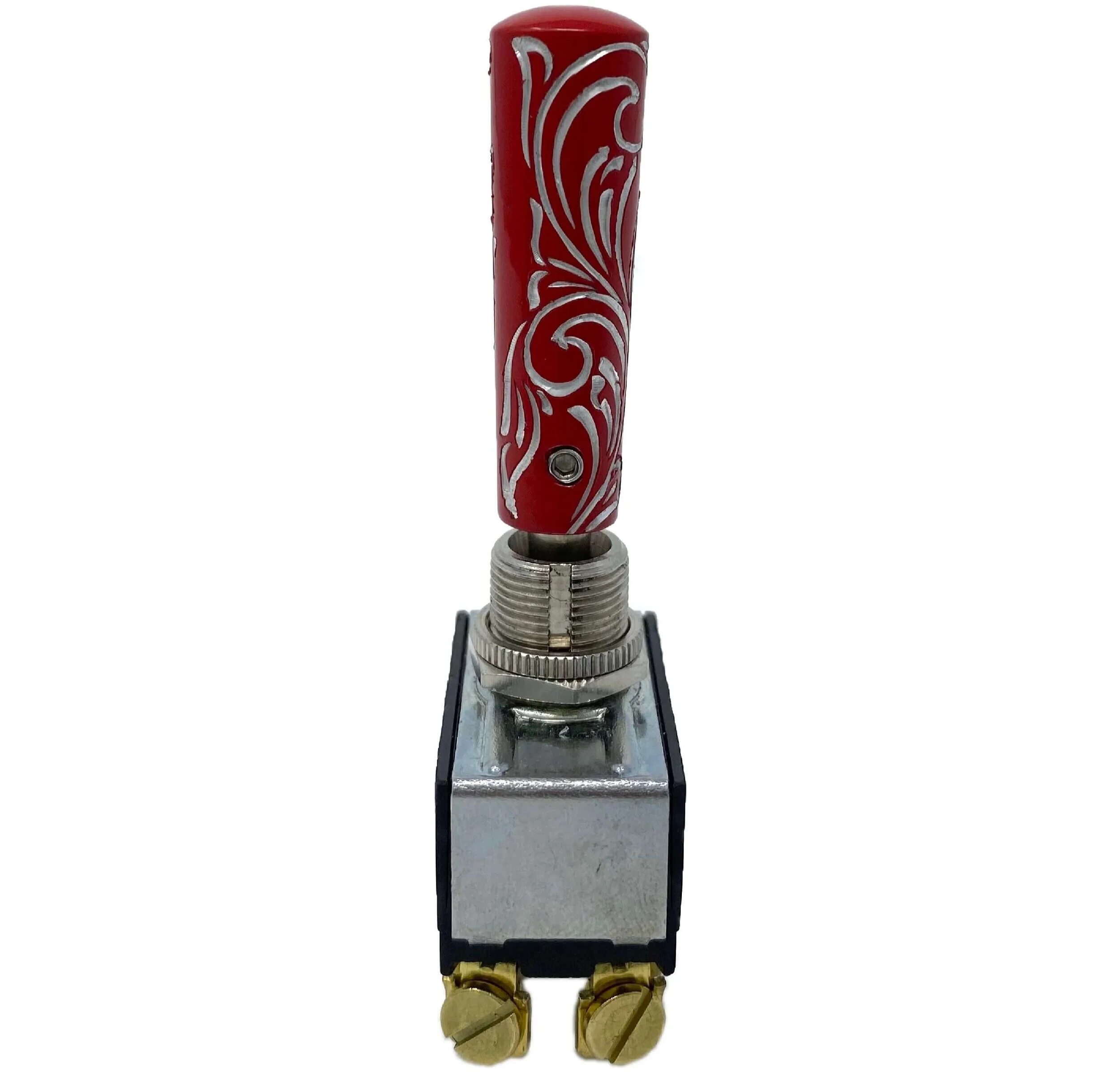 Red / Silver Engraved Toggle Switch Extension
