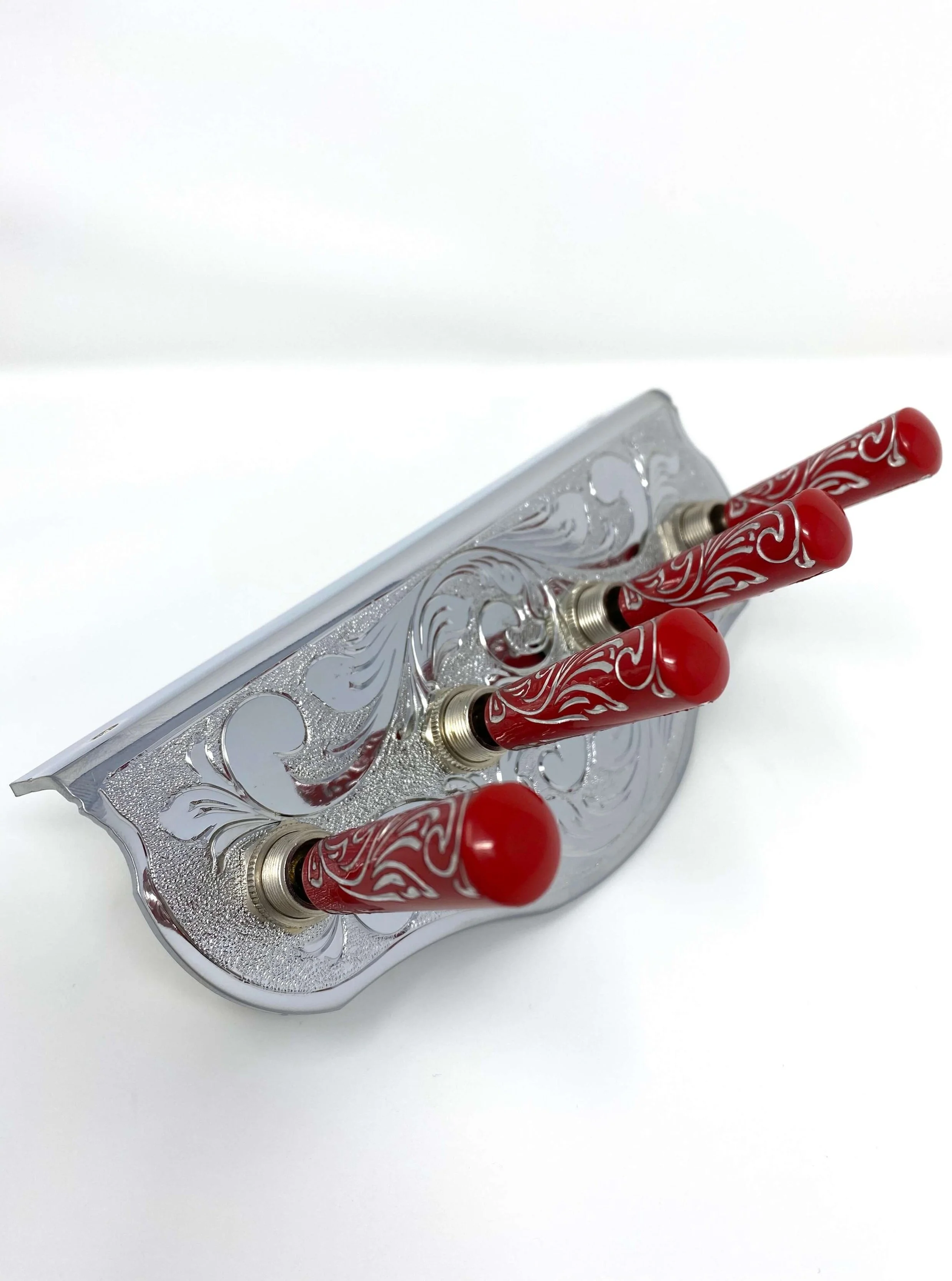 Engraved Chrome w/ Red / Silver Engraved