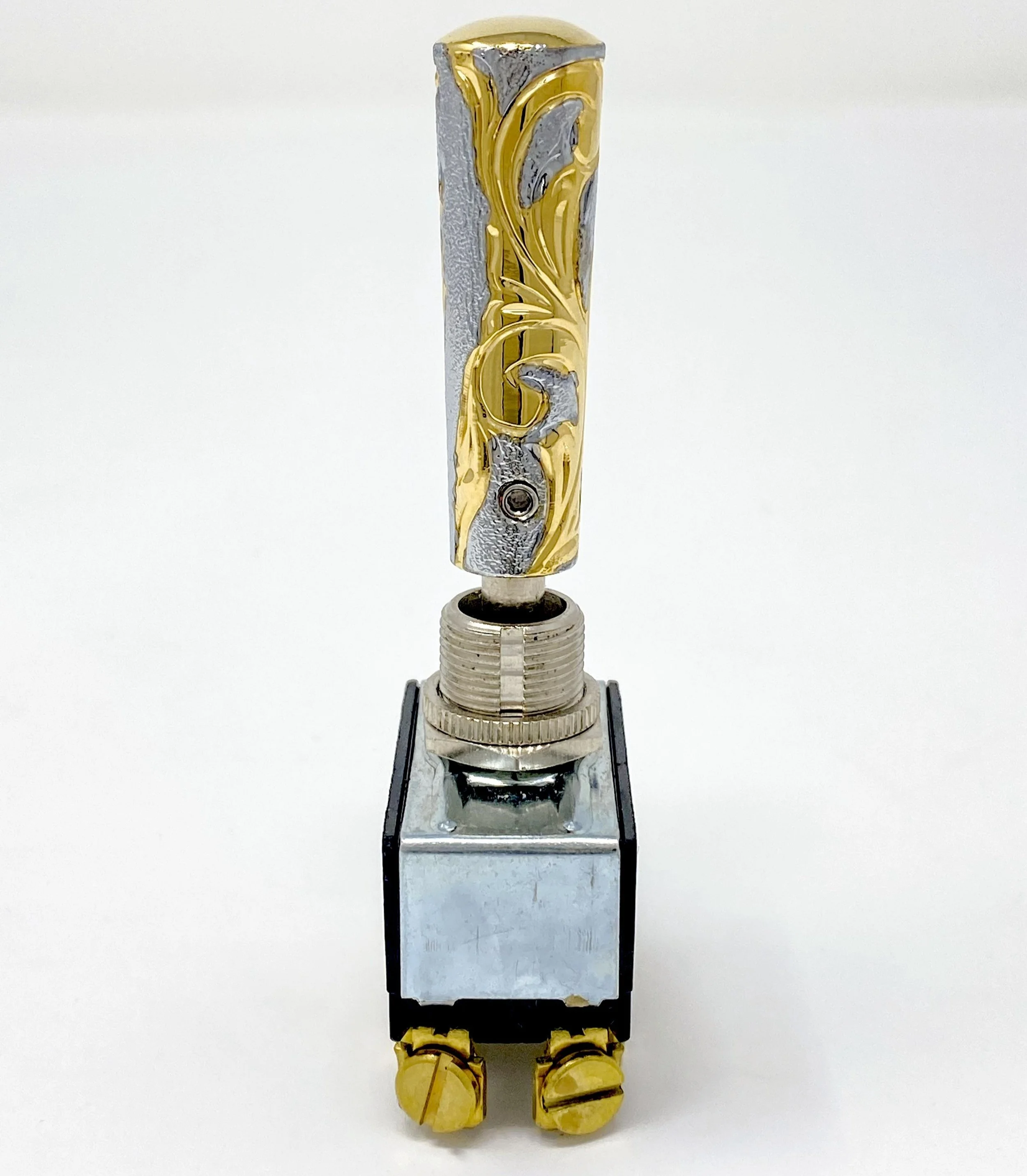 Two Tone Gold / Chrome Engraved Gold Tip Toggle Switch Extension