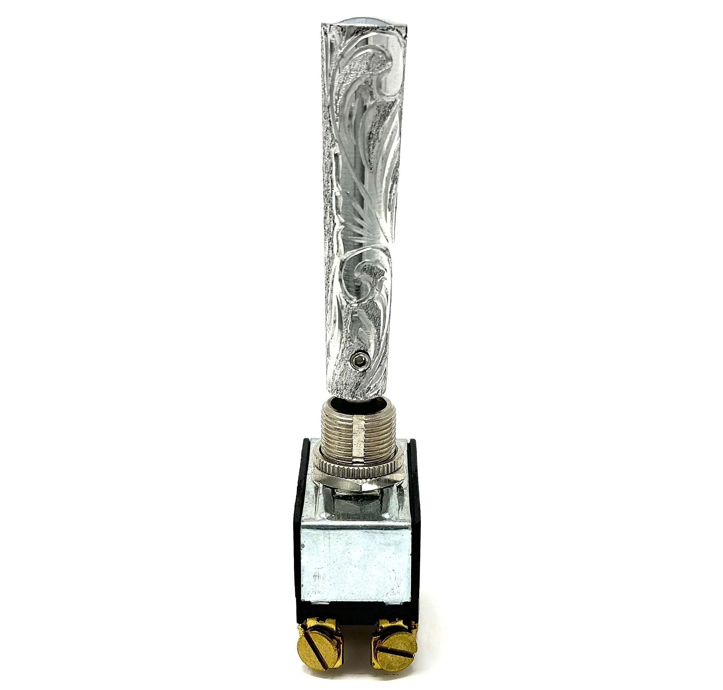 Highly Polished Engraved Extended Toggle Switch. Extension