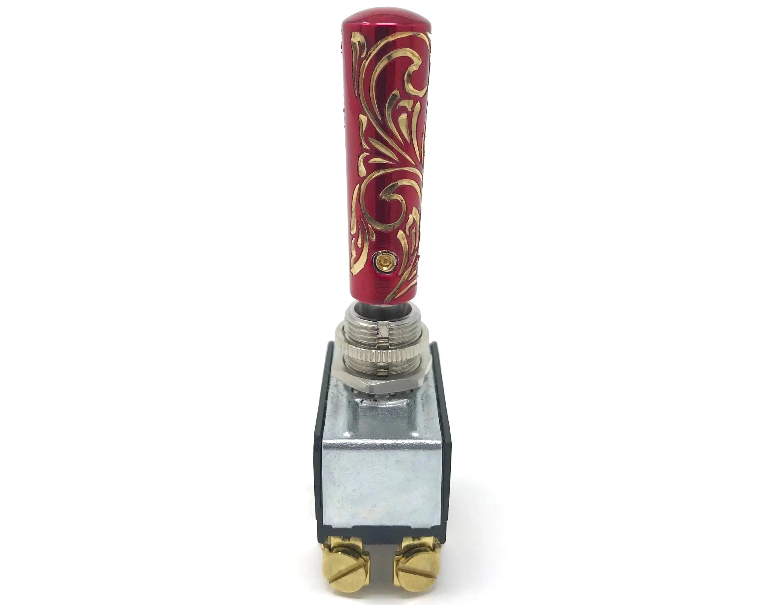 Candy Apple Red / Gold Engraved Toggle Switch Extension