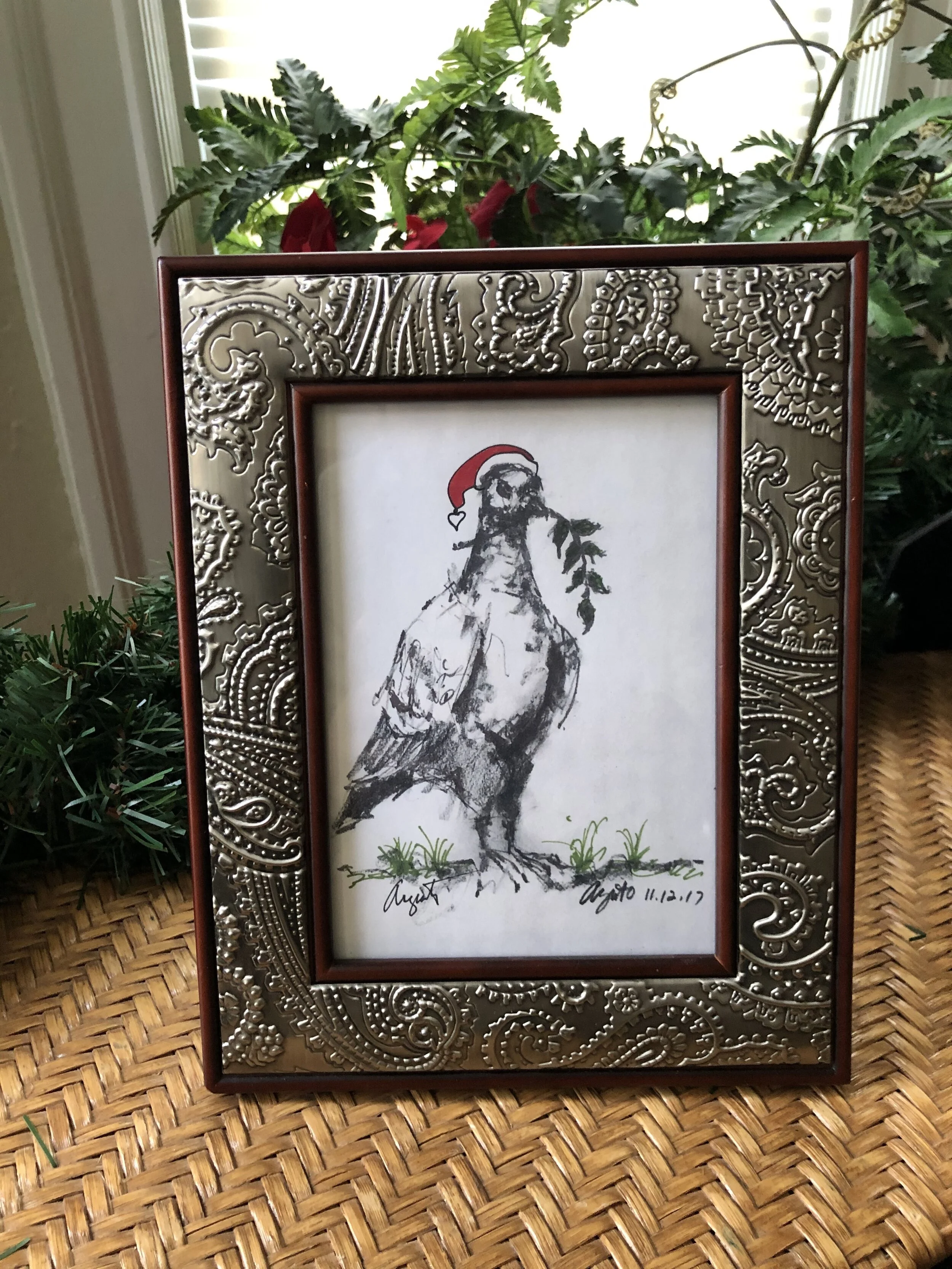Christmas Peace Dove Framed Boutique Print