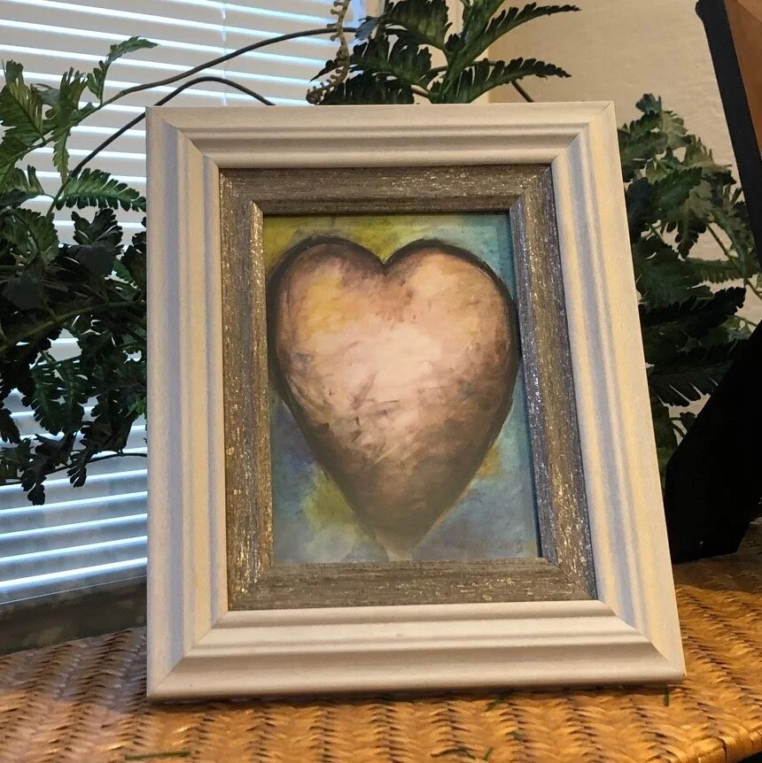 Silver Heart Framed Boutique Print