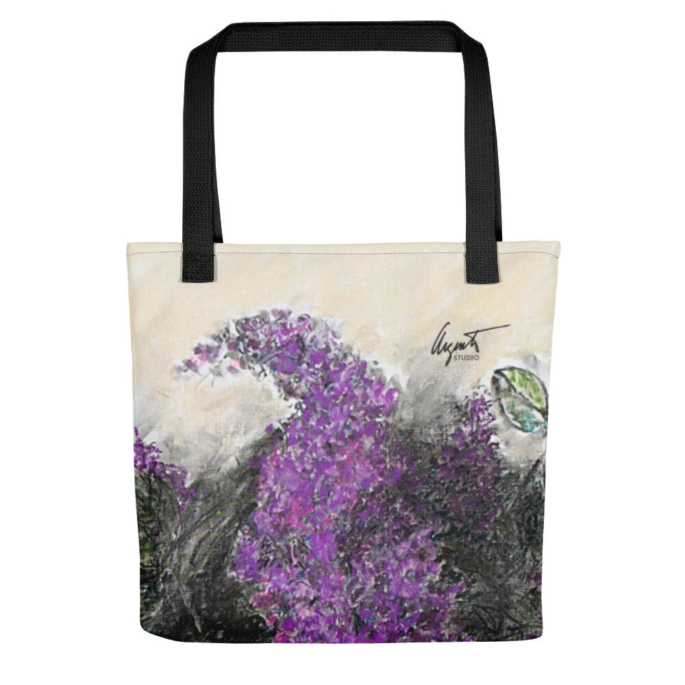 lavender tote bag