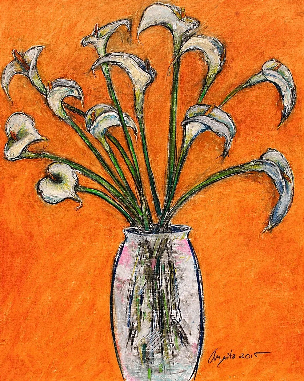 Calla Lilies by Frank Argento (detail view)