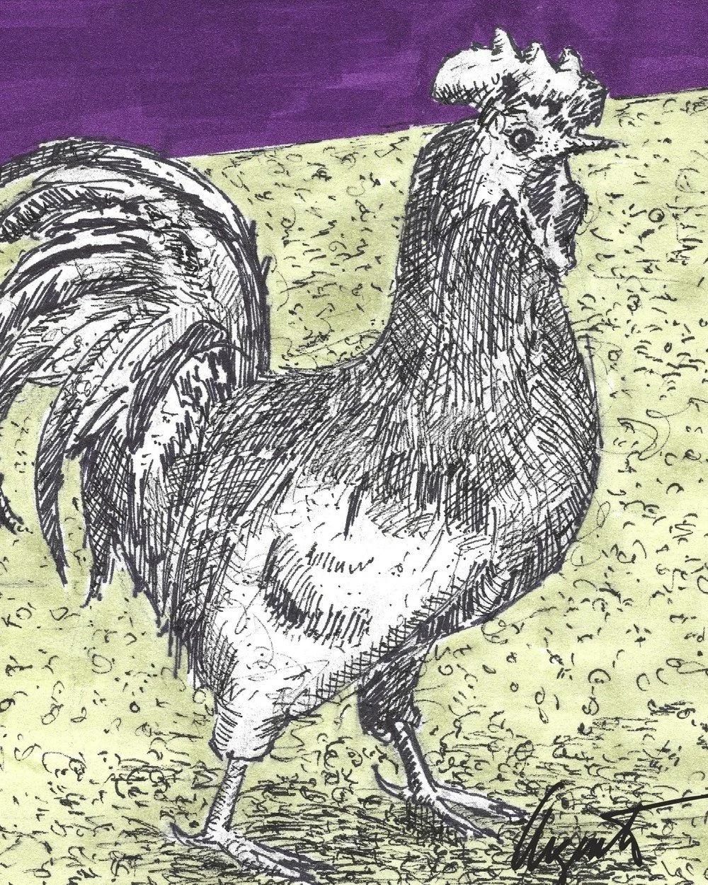 Rooster by Frank Argento (detail view)