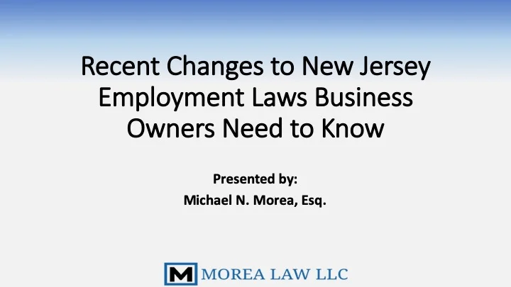 Events — Morea Law LLC, an Employment Law Boutique