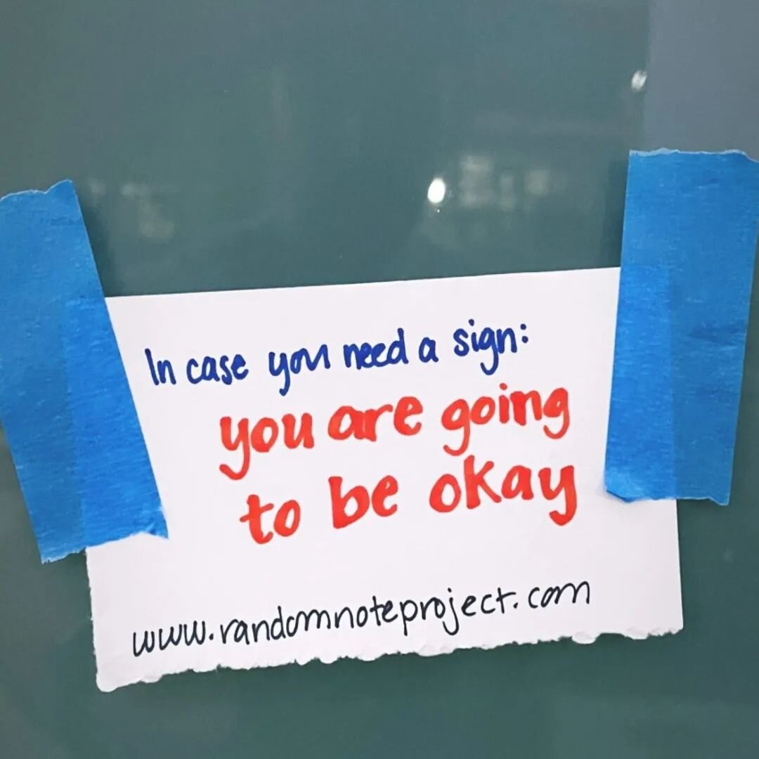 Found in Austin, TX by @odphadez, this note says, &quot;In case you need a sign: you are going to be okay.&quot;
.
.
.
.
.
.
#RandomNoteProject #atx #austintx #austin #texas #keepaustinweird #RandomNote #signs #SignsFromTheUniverse #positivity #possi