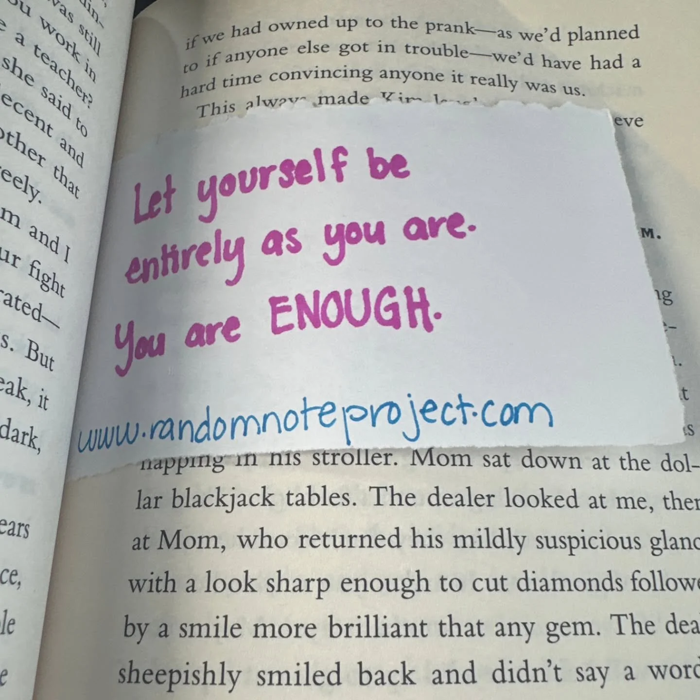&quot;The note made me feel seen,&quot; Katelynn said. 

Sometimes you have exactly what you need within you all along. You just haven't discovered it yet. 

Story time. 

Katelynn had this book for a while. A long while. And inside the book? A Rando