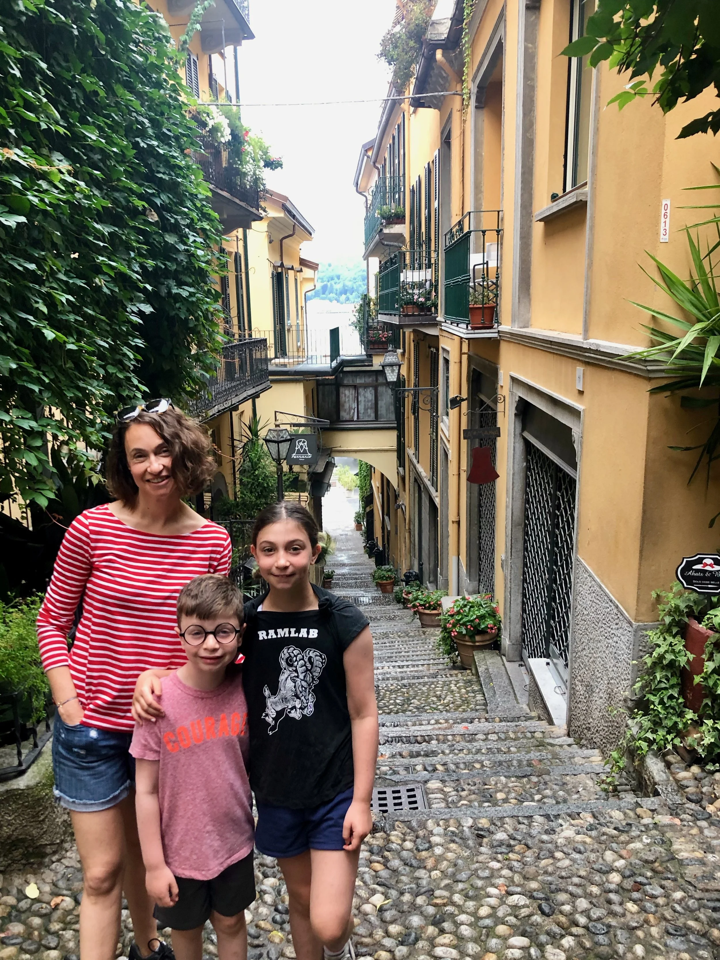 Heading to the ferry for our cooking class in Varenna.