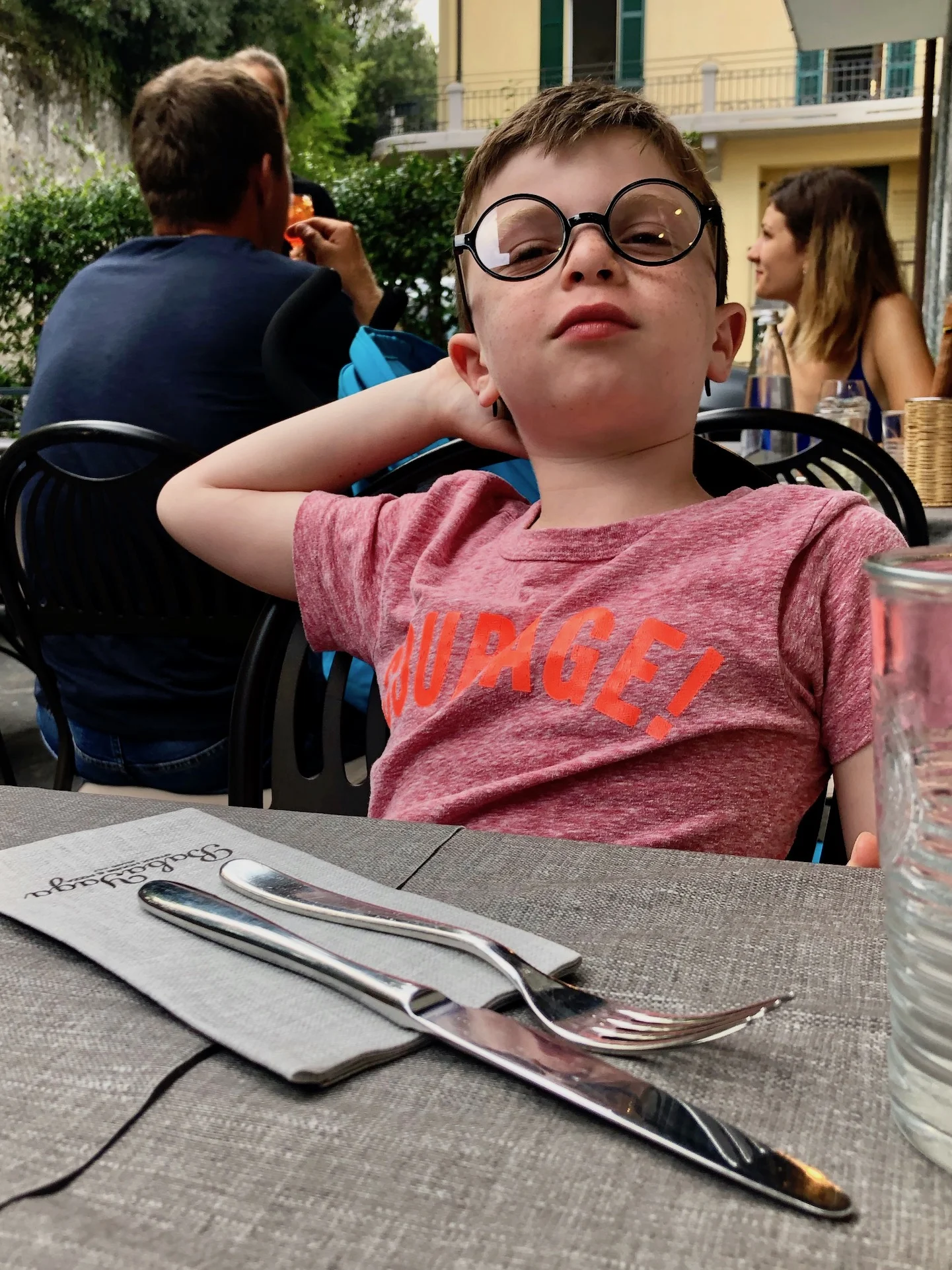 Ben “Harry Potter” Finkel at dinner back in Bellagio.