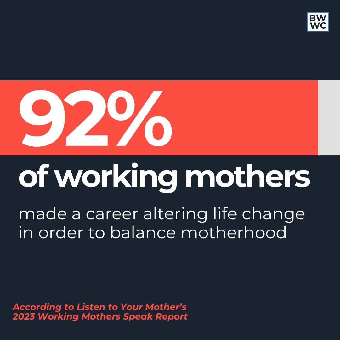 @listentoyourmothers 2023 Working Mothers Speak Report surveyed working mothers to uncover an accurate picture of their experiences within the workforce. 

The report highlights that 92% of the women surveyed reported that they made certain sacrifice