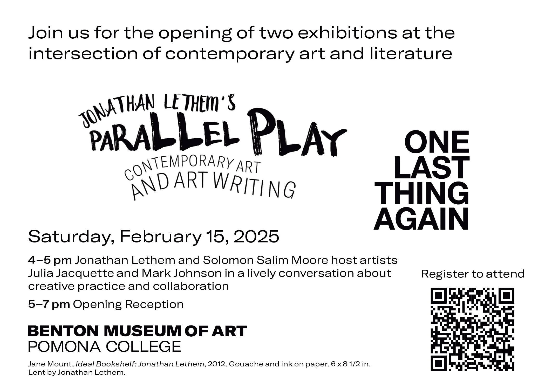 Feb 15: Celebrate ‘Jonathan Lethem’s Parallel Play’ at Pomona College