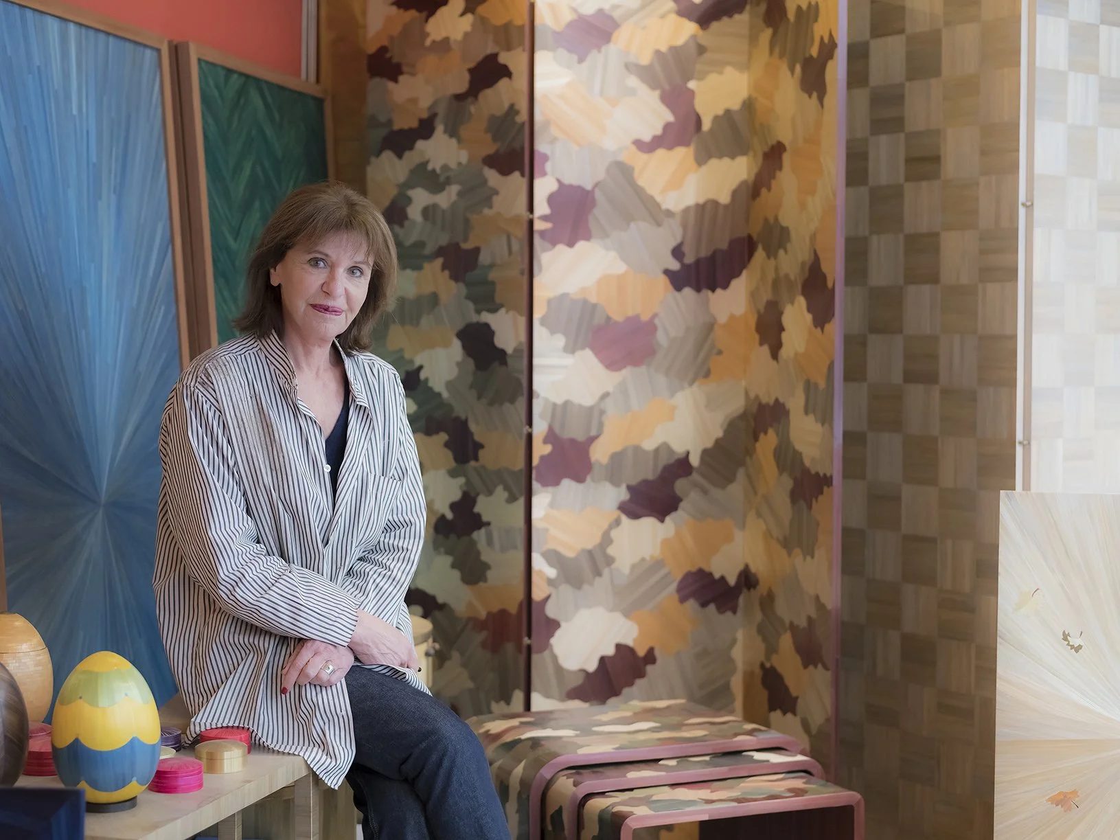 Going with The Grain: Q&amp;A with Lison de Caunes, the Grande Dame of Straw Marquetry