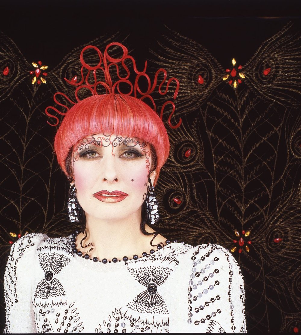  Zandra Rhodes photo for the poster for the SS 1986 ‘Spanish Impressions’ collection. Photograph by Robyn Beeche 