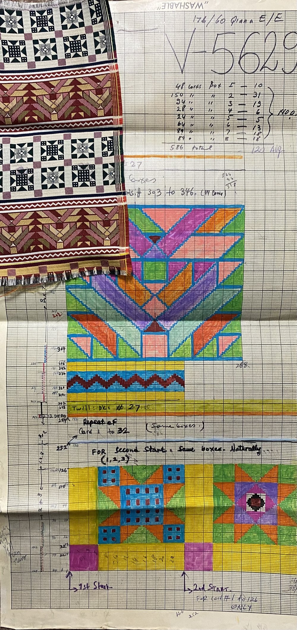 Pre-CAD tie design on graph paper. Courtesy of Peter Kuklinski
