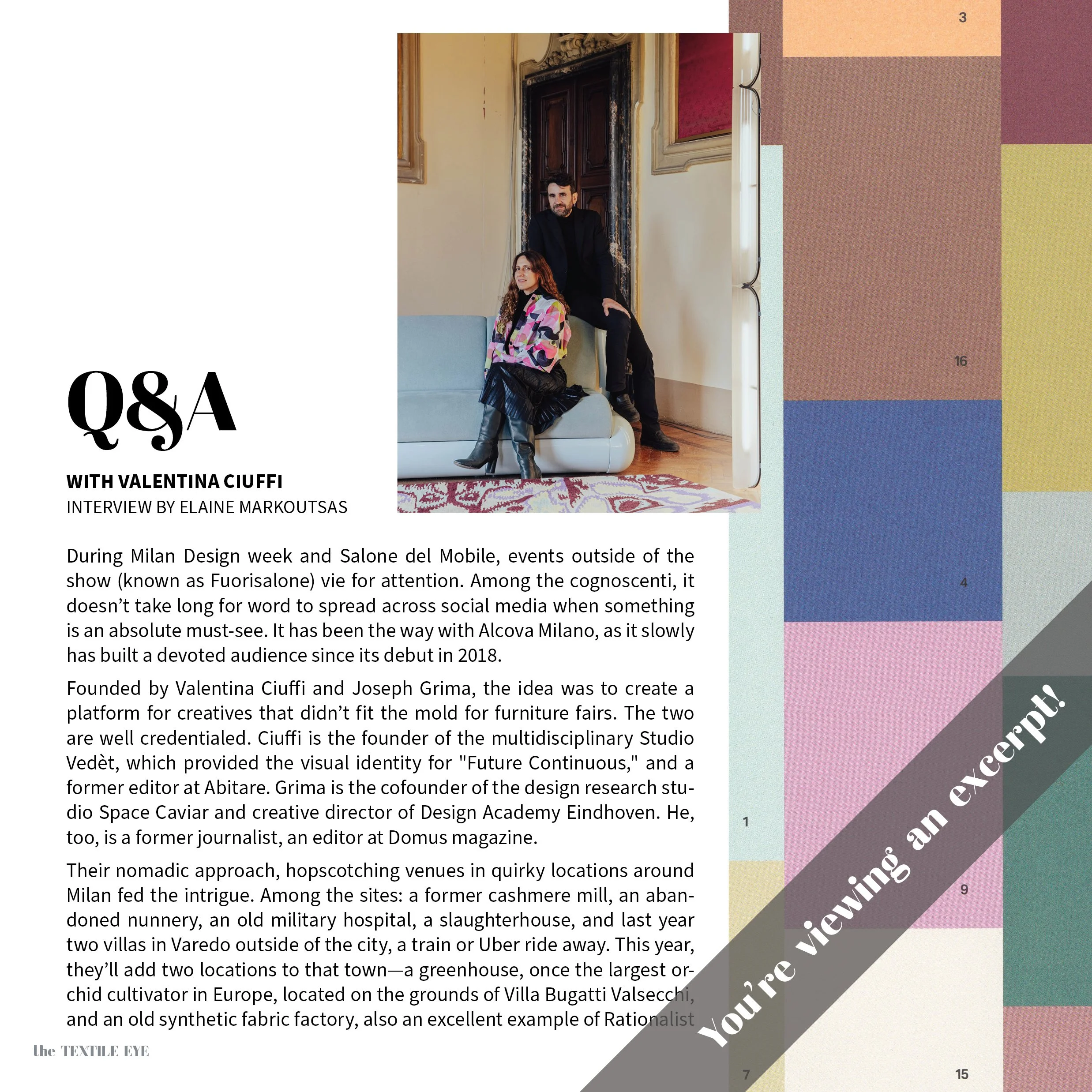 Sneak Peak at our exclusive Interview with Alcova